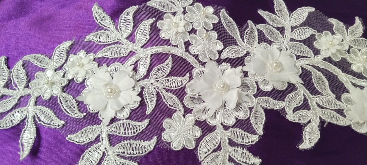 Beyaz Dantel Gelin Aksesuarı pike ranur vb kullanilir - Görsel 3