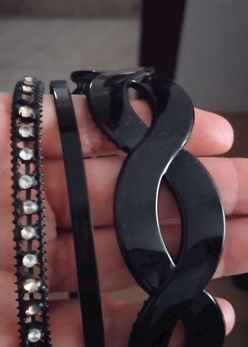 Zincir Detaylı Siyah Gotik Saç Aksesuarları - Görsel 2