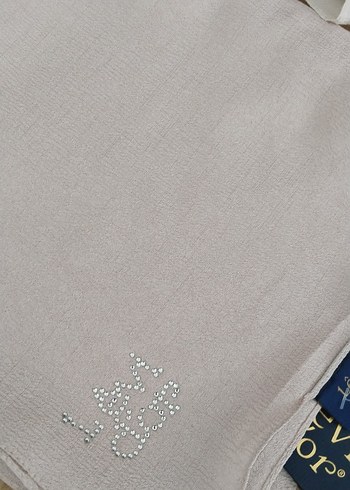 Bej Kadın Simli Şal - Görsel 3