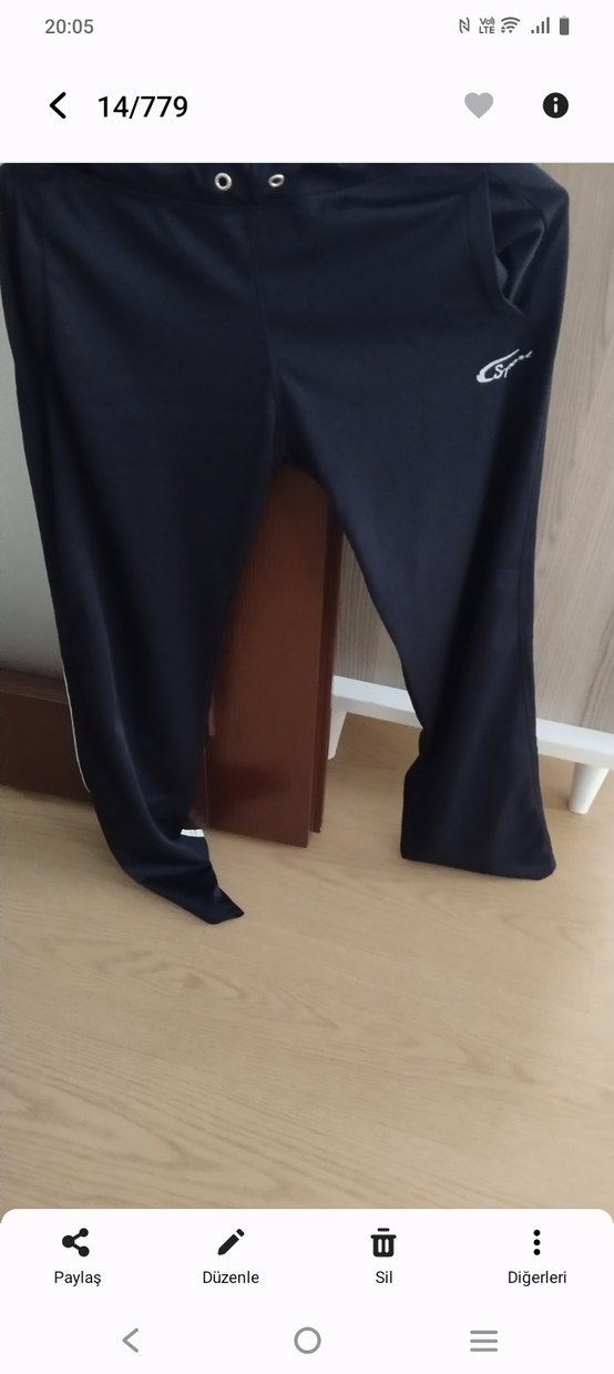 Siyah Yan Şeritli kiz  Spor esortman alti - Görsel 2