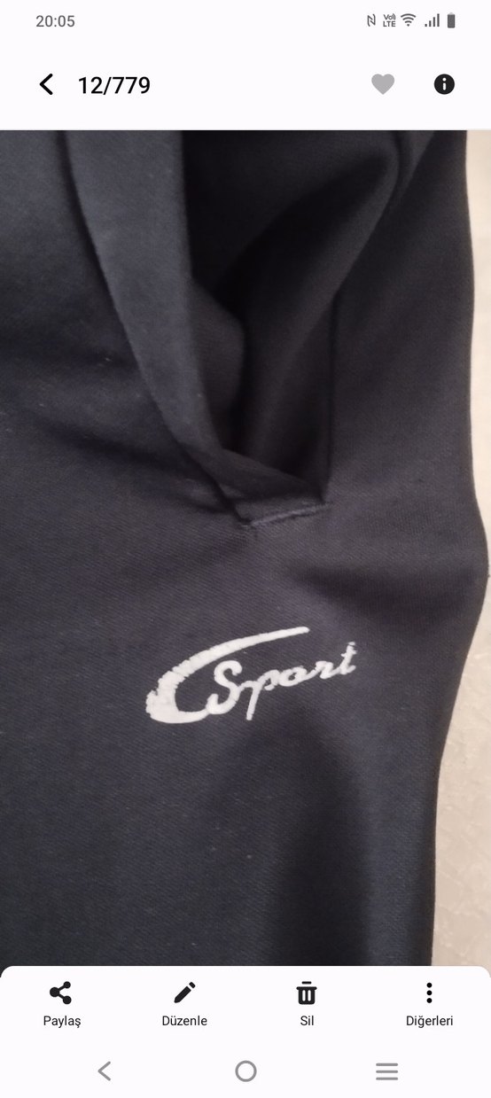 Siyah Yan Şeritli kiz  Spor esortman alti - Görsel 3