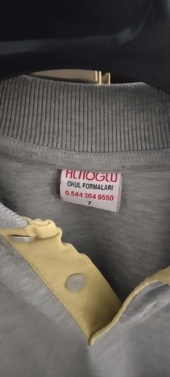 Gri Uzun Kollu Polo Yaka Erkek Sweatshirt - Görsel 3