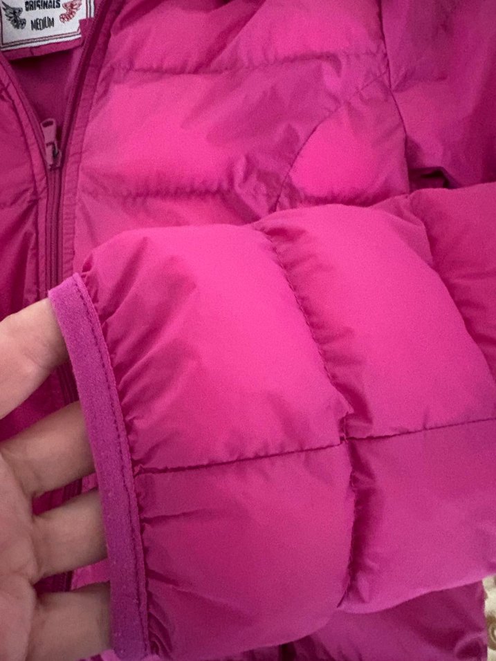 Canlı Fuşya Kapüşonlu Şişme Mont — görsel 7/9