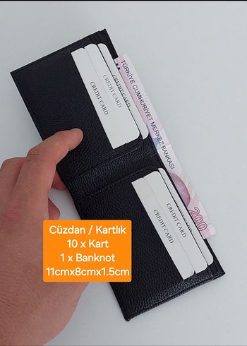 Diğer Siyah Erkek Suni Deri Kartlık Cüzdan