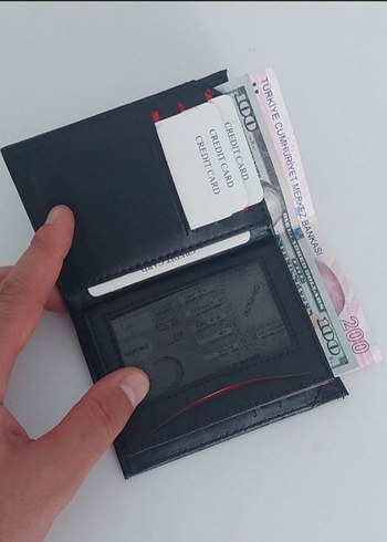 Siyah Kareli Erkek Cüzdan - Görsel 4