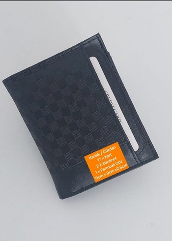 Siyah Kareli Erkek Cüzdan - Görsel 2