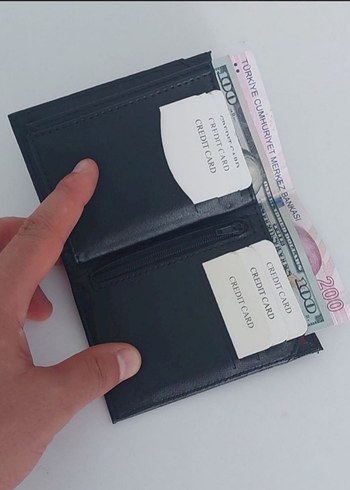 Siyah Kareli Erkek Cüzdan - Görsel 6