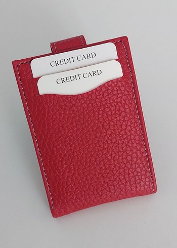 17 Kart Bölmeli Kırmızı Erkek Cüzdanı - Görsel 4