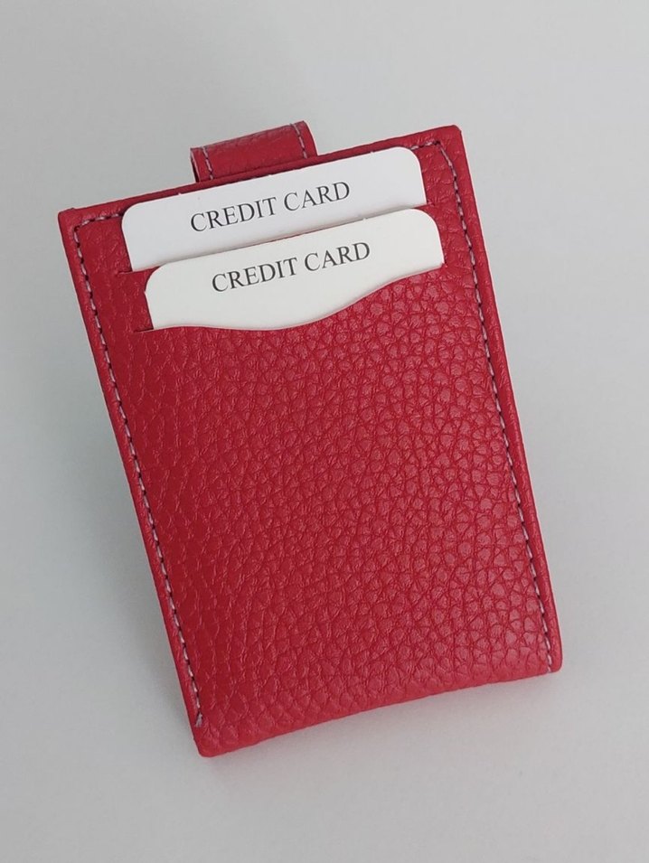 17 Kart Bölmeli Kırmızı Erkek Cüzdanı - Görsel 4