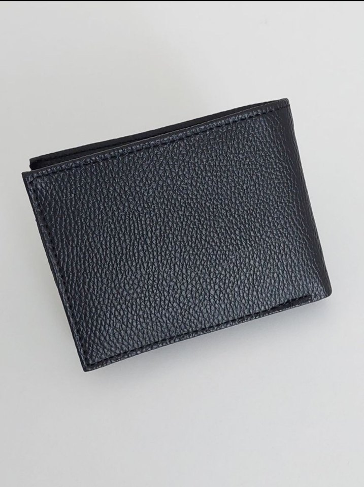 Siyah suni Deri Erkek Cüzdan Kartlıklı - Görsel 5