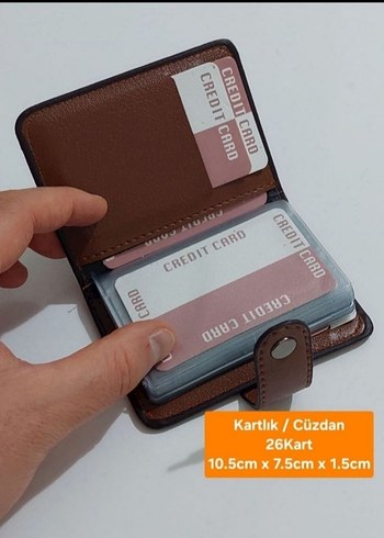 Kahverengi suni Deri Erkek Cüzdan - Görsel 2