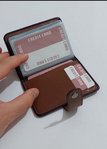 Kahverengi suni Deri Erkek Cüzdan - Görsel 3