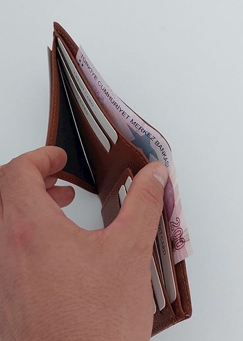 Kahverengi Erkek suni Deri Cüzdan - Görsel 3