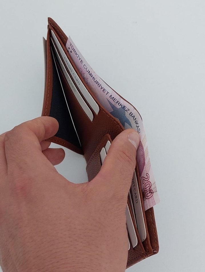 Kahverengi Erkek suni Deri Cüzdan - Görsel 3