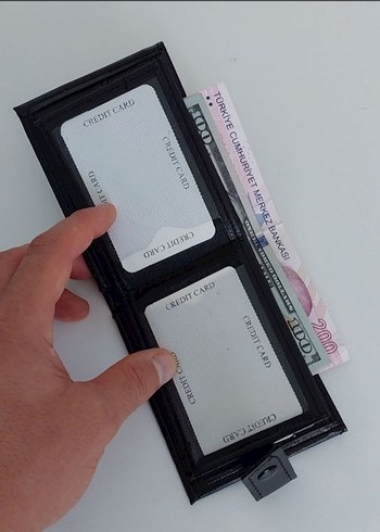 Siyah Erkek suni Deri Cüzdan, 11 Kart Kapasiteli - Görsel 3