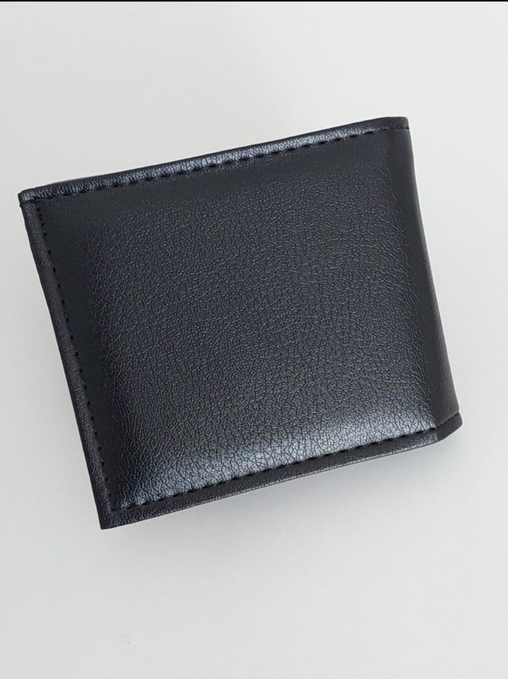 Siyah suni Deri Erkek Cüzdanı, 4 Kartlık, Fermuarlı - Görsel 4