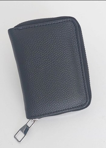 Siyah suni Deri Fermuarlı Erkek Cüzdan - Görsel 4
