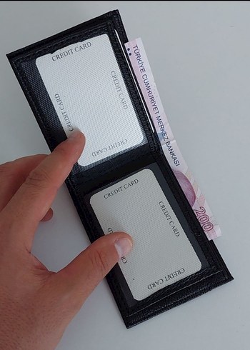 Siyah Baskılı Erkek Cüzdanı - Görsel 2