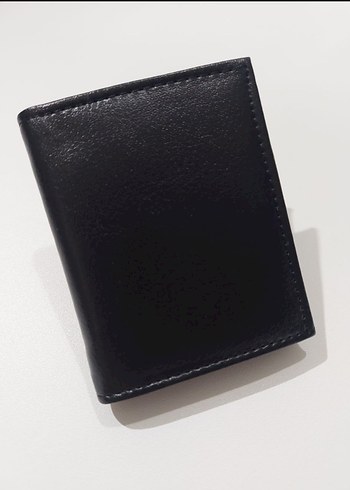 Siyah Erkek suni Deri Cüzdan, 3 Kartlık - Görsel 2