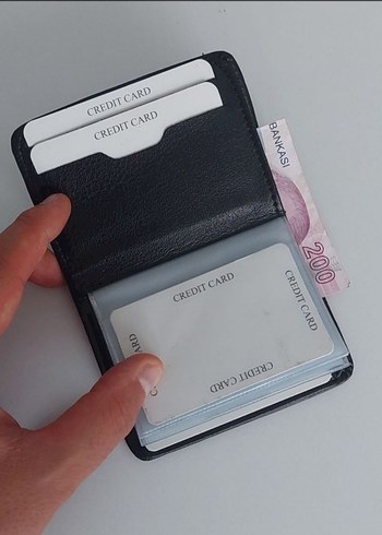 Siyah Erkek Kartlık - 17 Kart Kapasiteli - Görsel 2