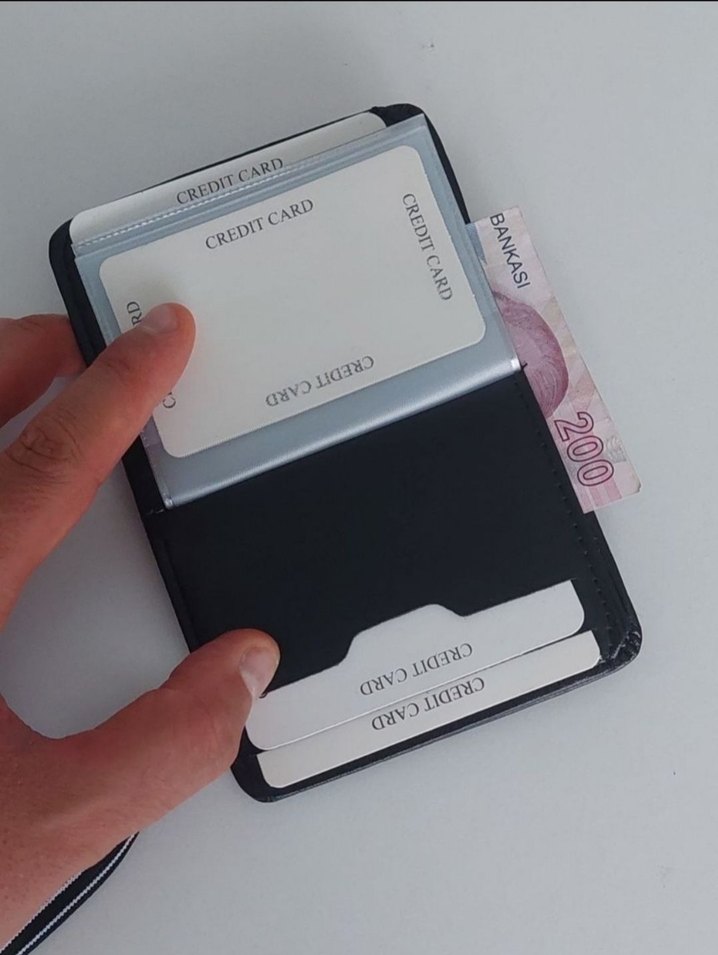 Siyah Erkek Kartlık - 17 Kart Kapasiteli - Görsel 3