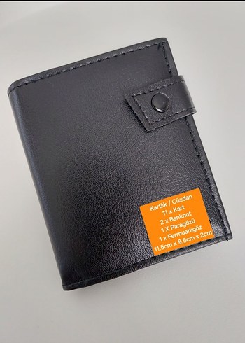 Siyah Baskılı Erkek Cüzdanı - Görsel 2
