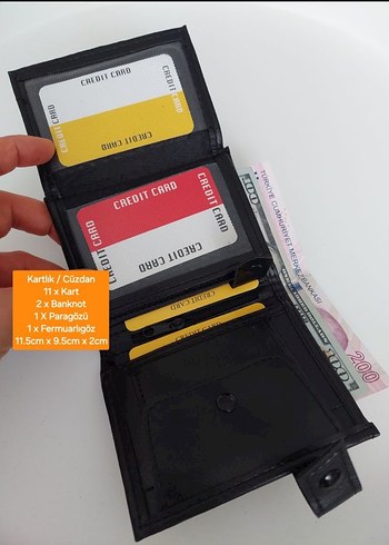 Siyah Baskılı Erkek Cüzdanı - Görsel 3