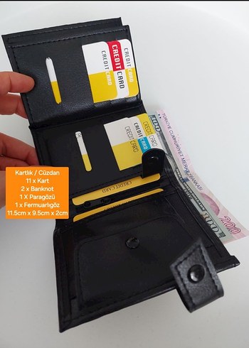 Siyah Baskılı Erkek Cüzdanı - Görsel 4