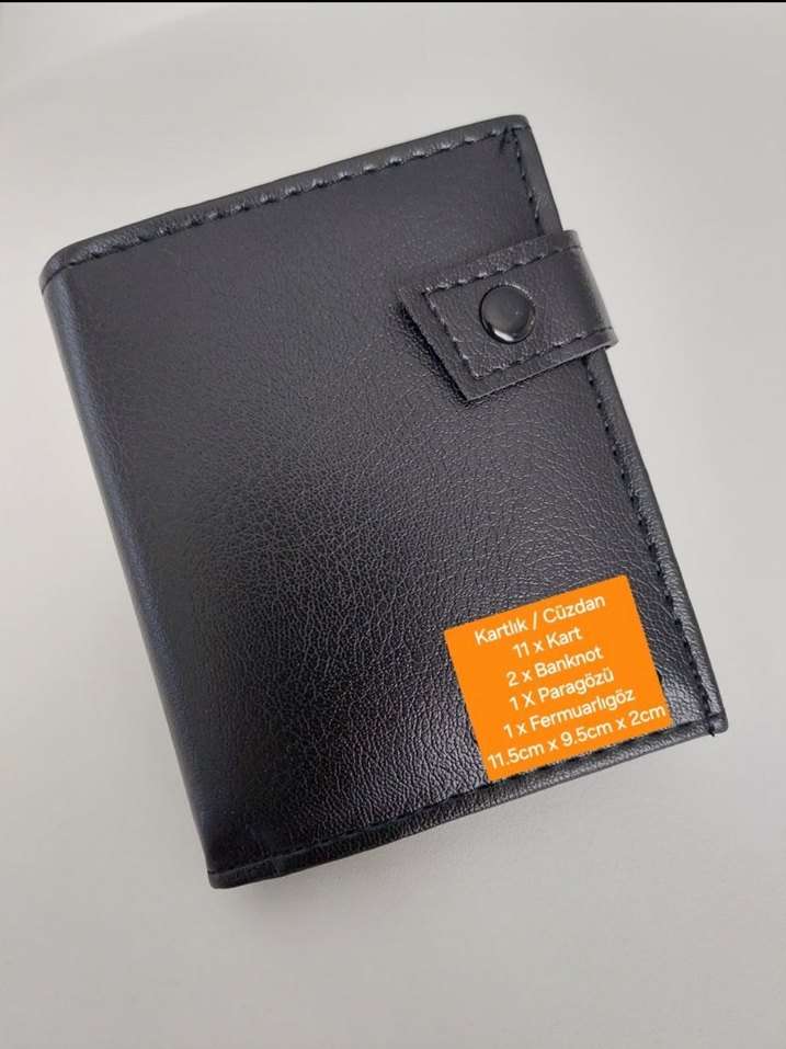 Siyah Baskılı Erkek Cüzdanı - Görsel 2