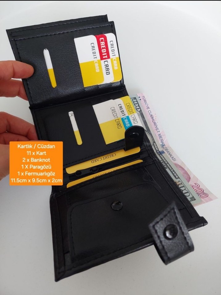 Siyah Baskılı Erkek Cüzdanı - Görsel 4