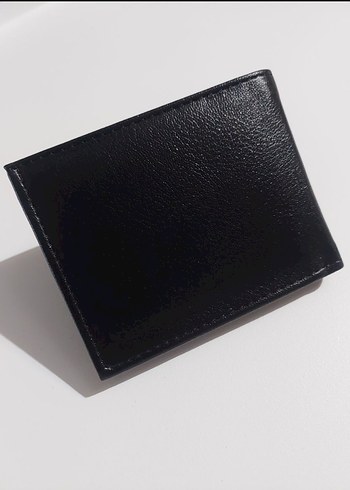 Siyah suni Deri Erkek Cüzdan Kartlıklı - Görsel 4