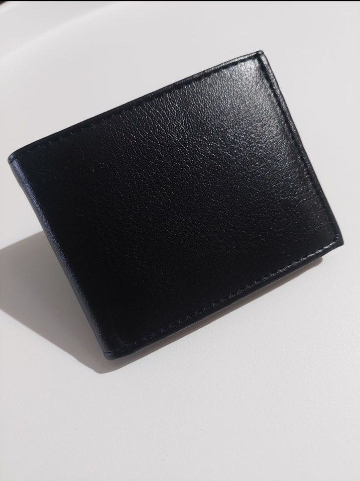 Siyah suni Deri Erkek Cüzdan Kartlıklı - Görsel 3