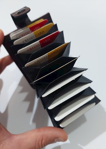 Kahverengi Akordiyon Cüzdan Kartlık - Görsel 2