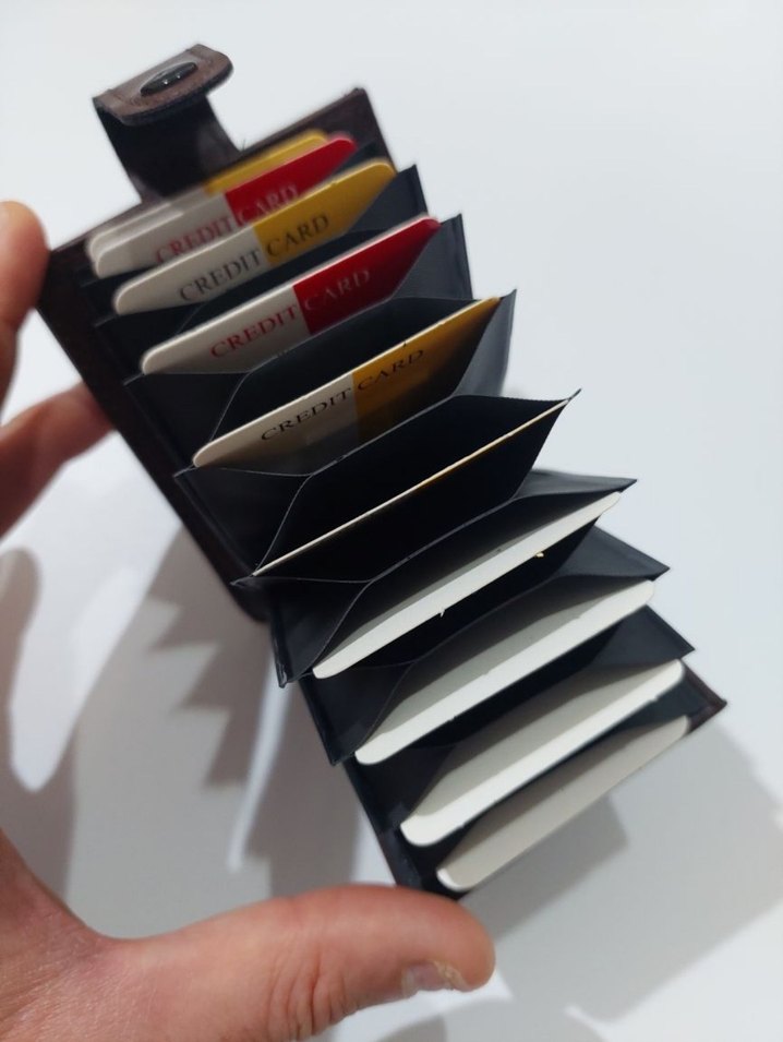 Kahverengi Akordiyon Cüzdan Kartlık - Görsel 2