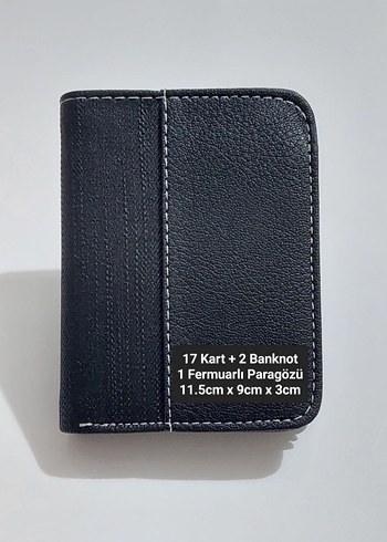 Siyah Erkek Cüzdan, Fermuarlı Paragözlü - Görsel 2