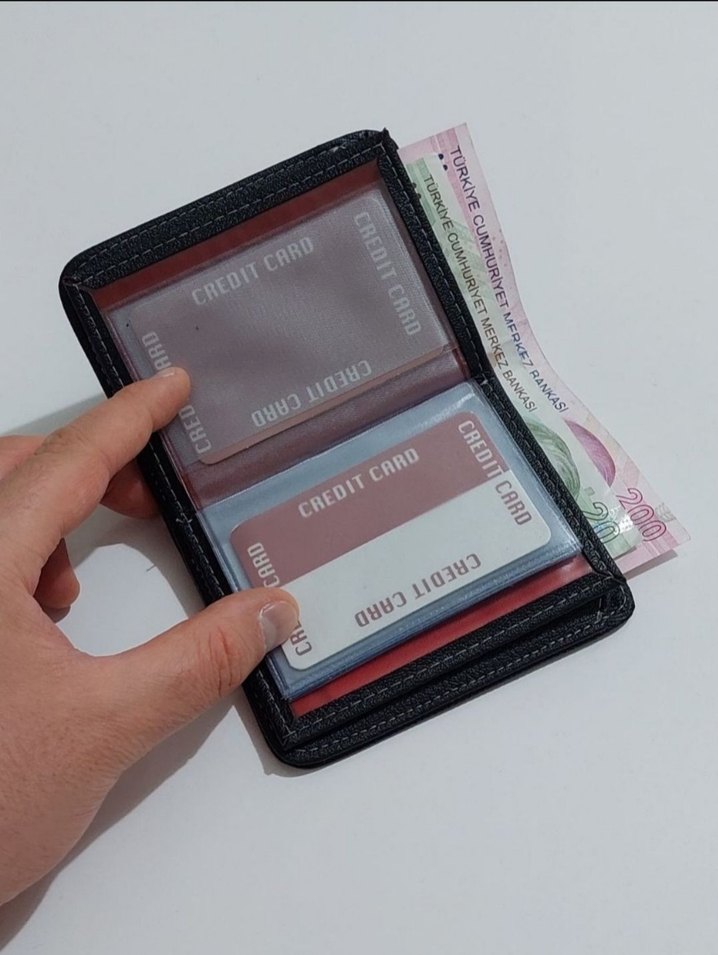 Siyah Erkek Cüzdan, Fermuarlı Paragözlü - Görsel 3