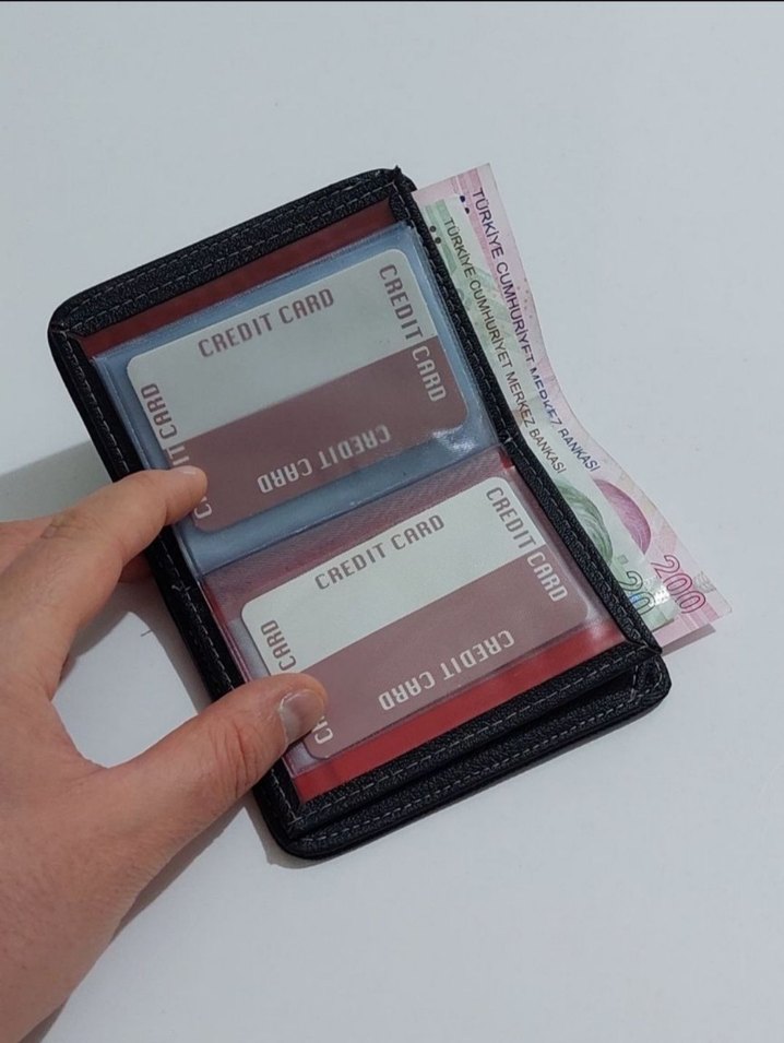 Siyah Erkek Cüzdan, Fermuarlı Paragözlü - Görsel 4