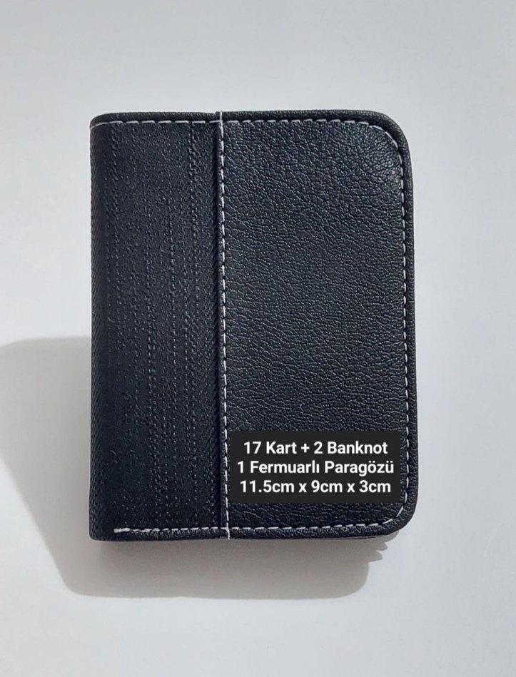 Siyah Erkek Cüzdan, Fermuarlı Paragözlü - Görsel 2