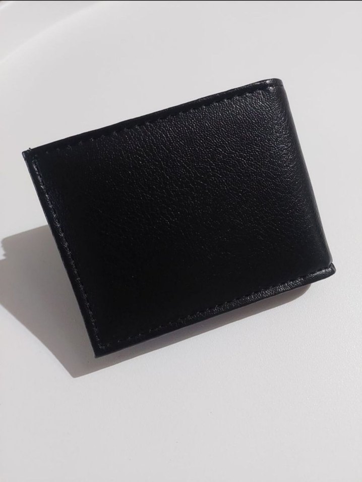 Siyah Erkek Cüzdan Kartlıklı ve Para Gözlü - Görsel 5