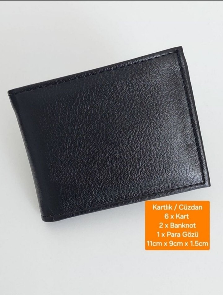 Siyah Baskılı Erkek Cüzdan 6 Kartlıklı - Görsel 3