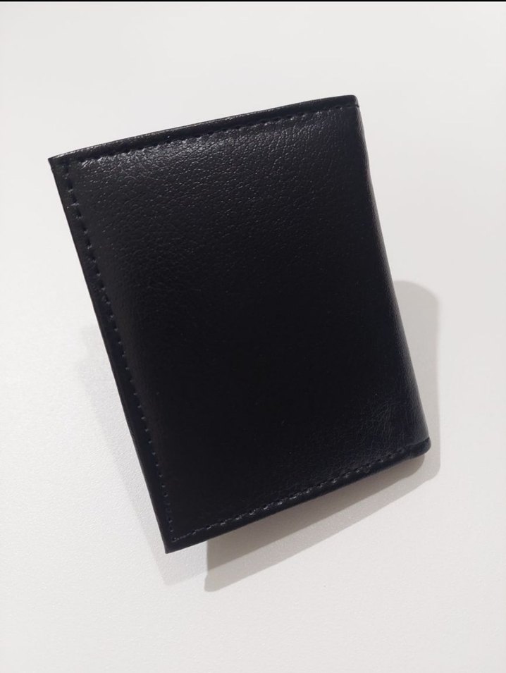 Siyah Erkek suni Deri Cüzdan, 3 Kartlık, 2 Banknotluk - Görsel 3