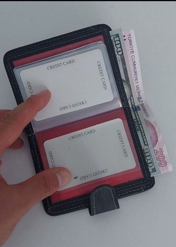 Siyah Erkek Cüzdan 17 Kartlık Fermuarlı - Görsel 4