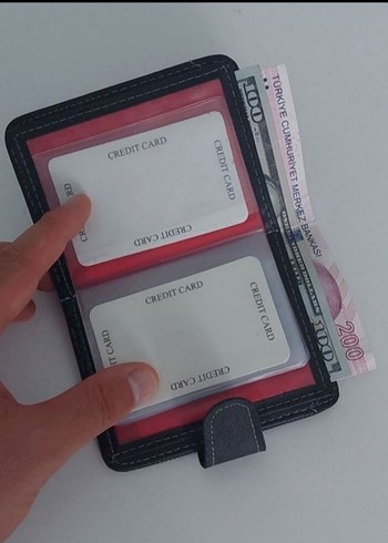 Siyah Erkek Cüzdan 17 Kartlık Fermuarlı - Görsel 3