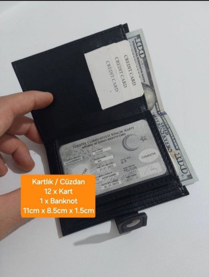 Siyah Erkek Cüzdan 12 Kartlık - Görsel 2