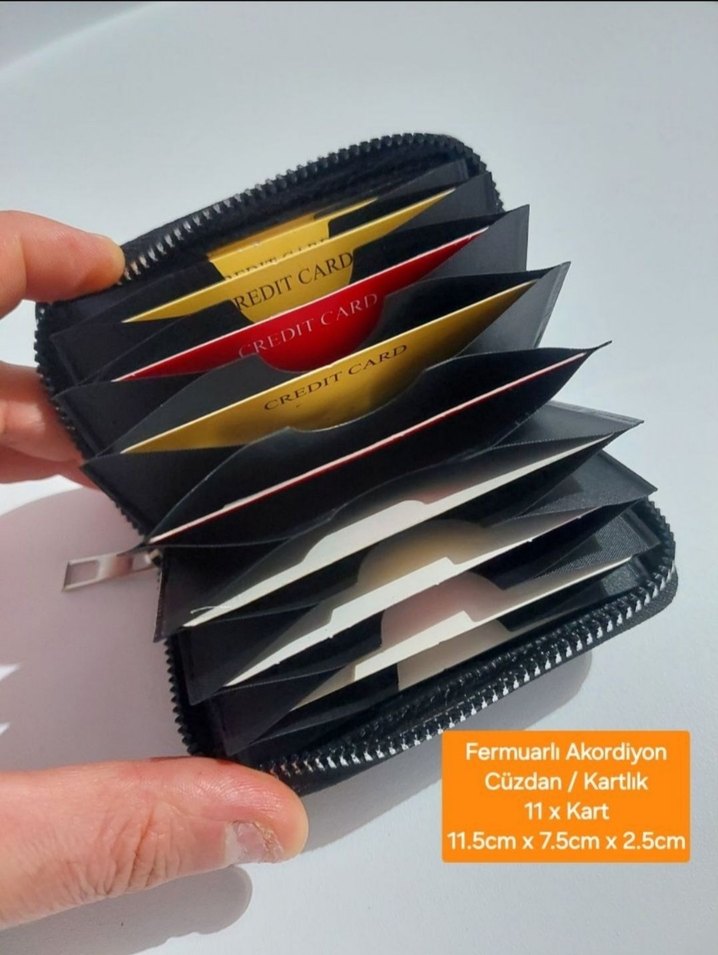 Fermuarlı Siyah Erkek Cüzdanı - Görsel 2