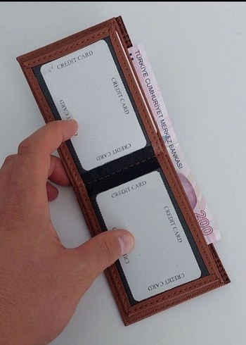 Kahverengi Kareli Erkek Cüzdanı - Görsel 3