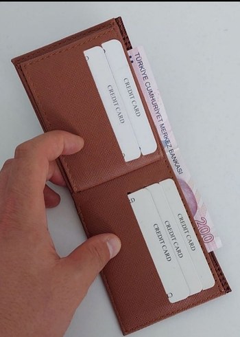 Kahverengi Kareli Erkek Cüzdanı - Görsel 4