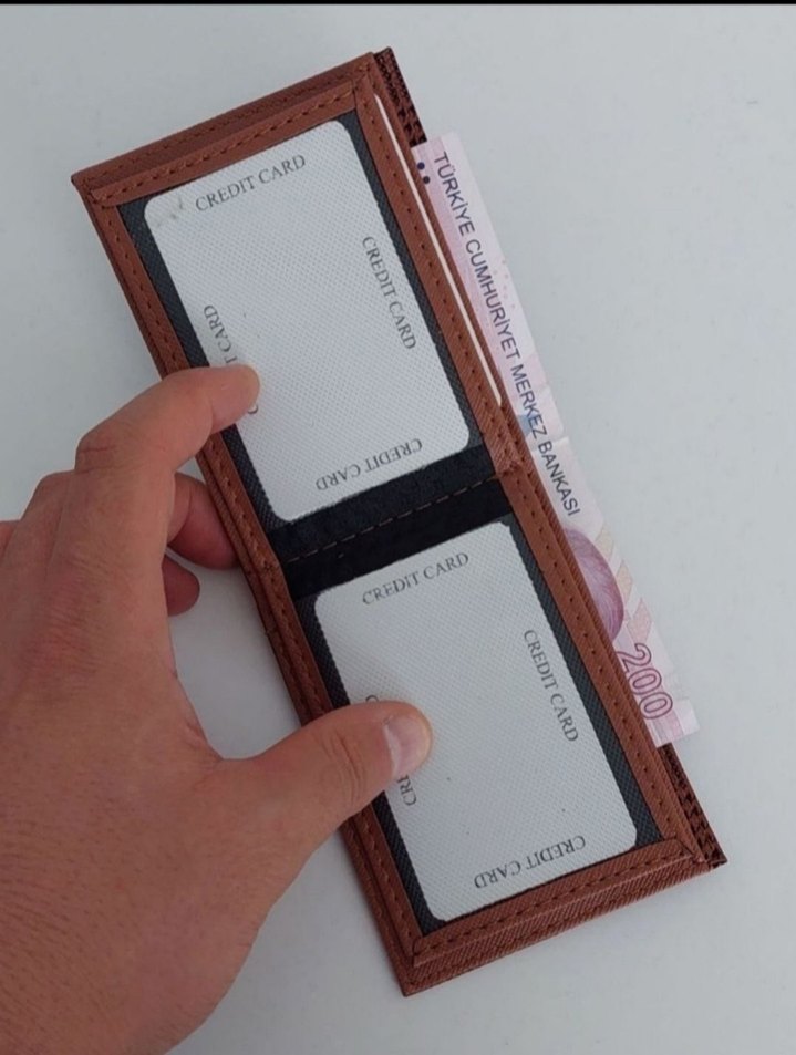 Kahverengi Kareli Erkek Cüzdanı - Görsel 3