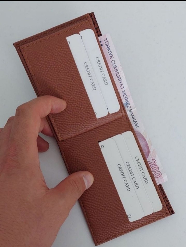 Kahverengi Kareli Erkek Cüzdanı - Görsel 4