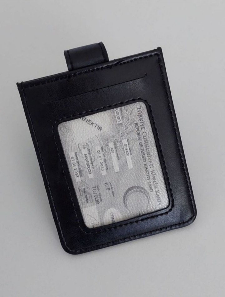 Düğmeli Siyah Erkek Biker Cüzdan - Görsel 3